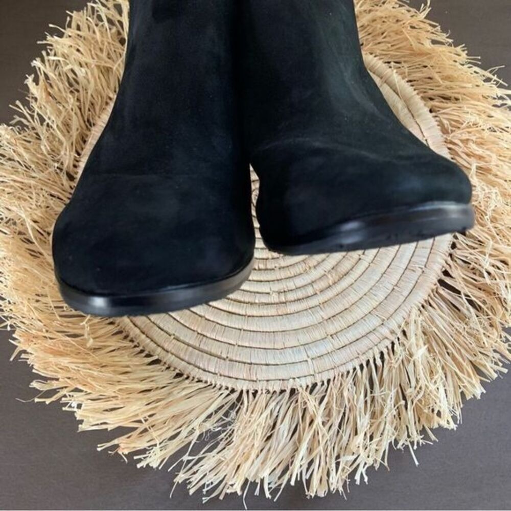 JACK ROGERS Women's Layla Black Suede Heeled Ankle Boots Size 11 - Picture 5 of 16